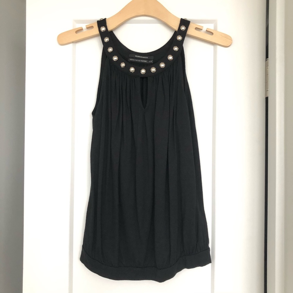 Club Monaco black sleeveless top